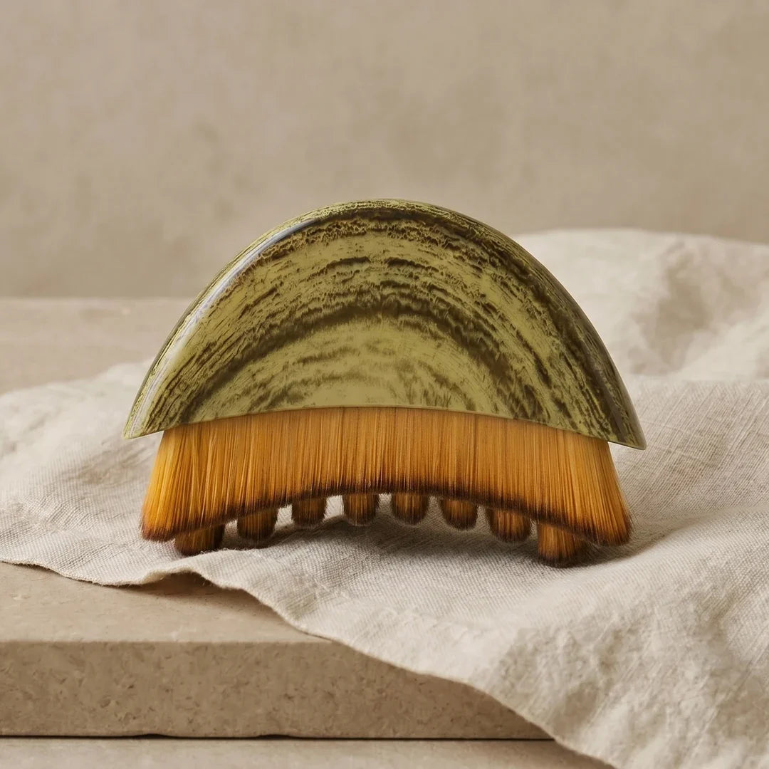 Brosse GlowSculpt drainage lymphatique facial NALYEA — soin visage naturel 3 minutes